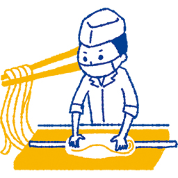 うどん屋さんのしごと